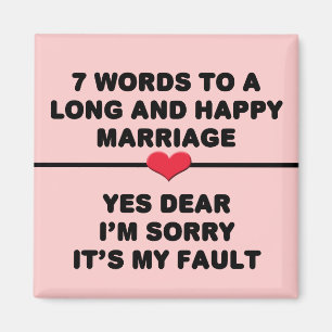 Aimant 7 Mots Pour Un Mariage Long Et Heureux