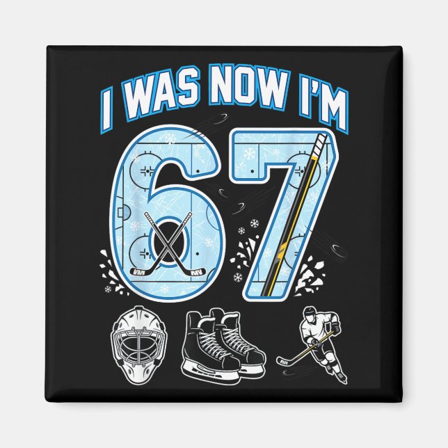 Aimant 7e anniversaire J'avais 6 ans Je suis 7 Six Sept 6 (Devant)