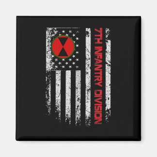 Aimant 7e division d'infanterie Drapeau Vintage Usa Ve mi
