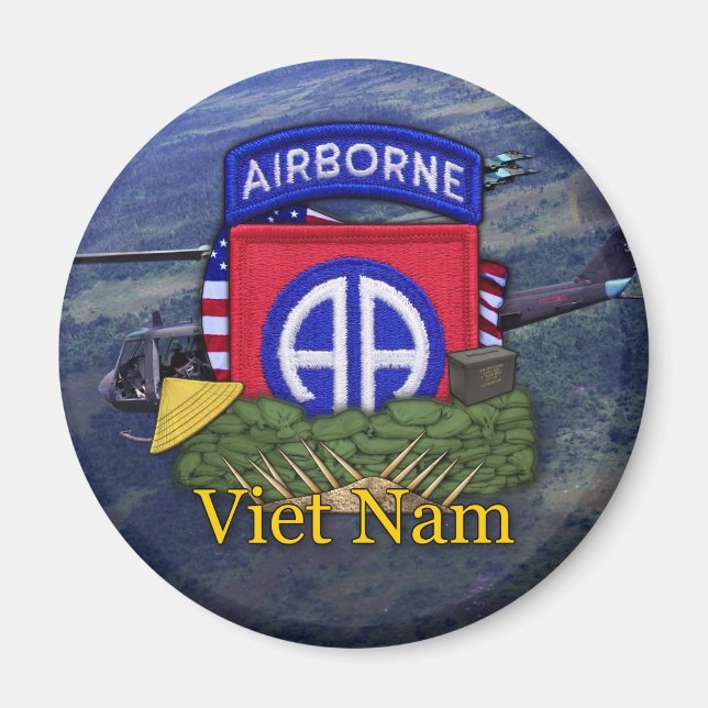 Aimant 82e division aéroportée vétérans du vietnam Magne (Devant)