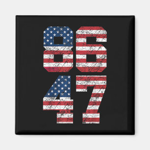 Aimant 8647 Anti Trump 86 47 Retro Anti-Trump Drapeau Amé