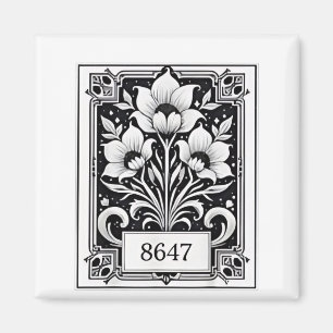 Aimant 8647 Subtle Anti Trump Anti MAGA 86 47 Floral Boho