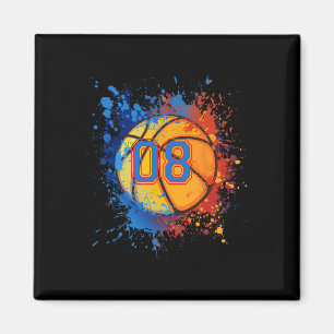 Aimant 8 Ans 8e Anniversaire Basketball Cadeau Pour Garço