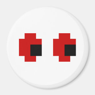 Aimant 8 bits Éffrayants yeux rouges