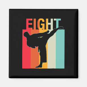 Aimant 8e anniversaire Cadeaux Karate Retro Taekwondo Mar
