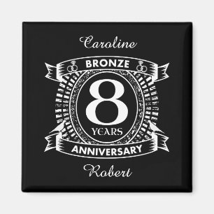 Aimant 8E anniversaire mariage bronze