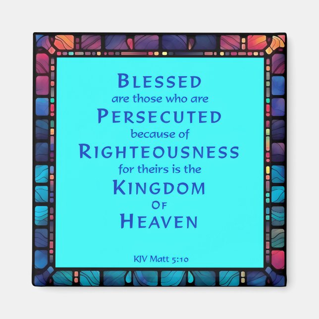 Aimant 8ème béatitude du Sermon de Jésus sur le Mont (Devant)