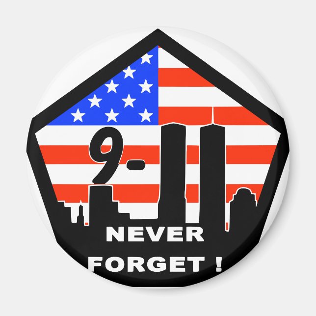 Aimant 911 n'oubliez jamais (Devant)