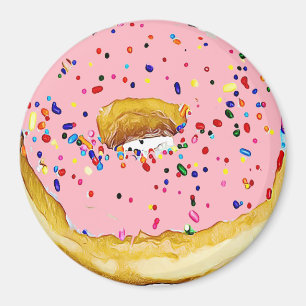 Aimant à arroser de beignets rose fraise