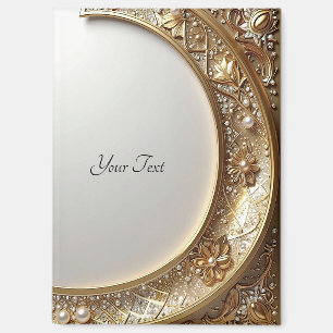 Aimant à cadre doré orné