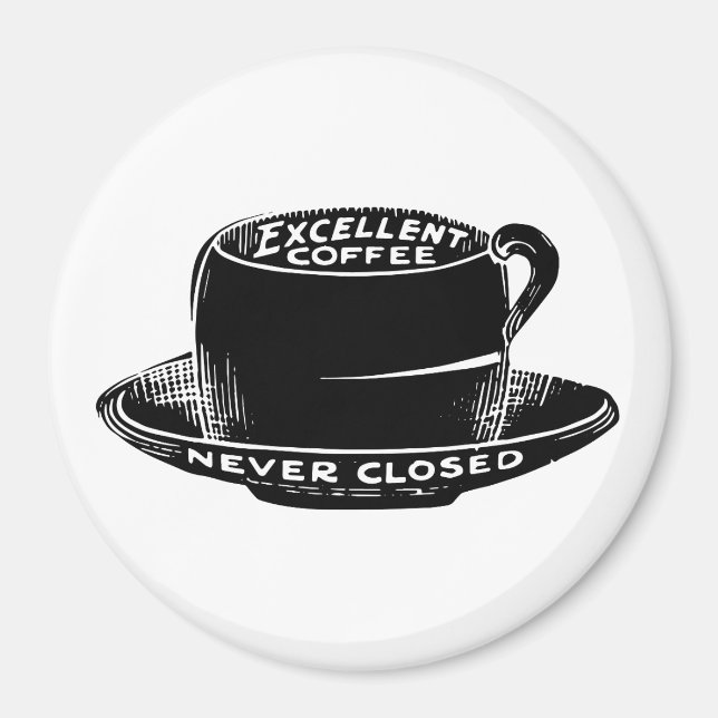 Aimant à café vintage (Devant)