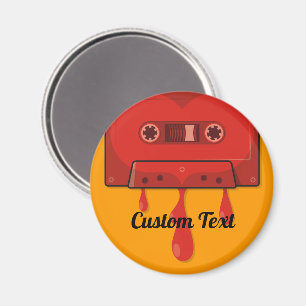 Aimant à cassette à coeur rouge