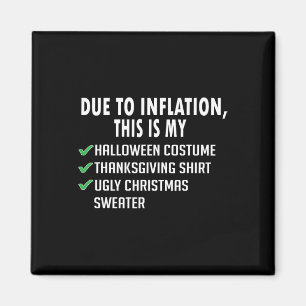 Aimant À cause de l'inflation Halloween Thanksgiving Noël
