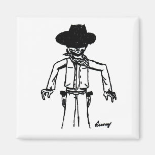 Aimant à croquis de cowboy