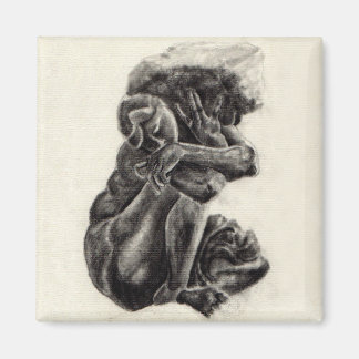 Aimant à croquis de sculpture Rodin - 2 po x 2 po