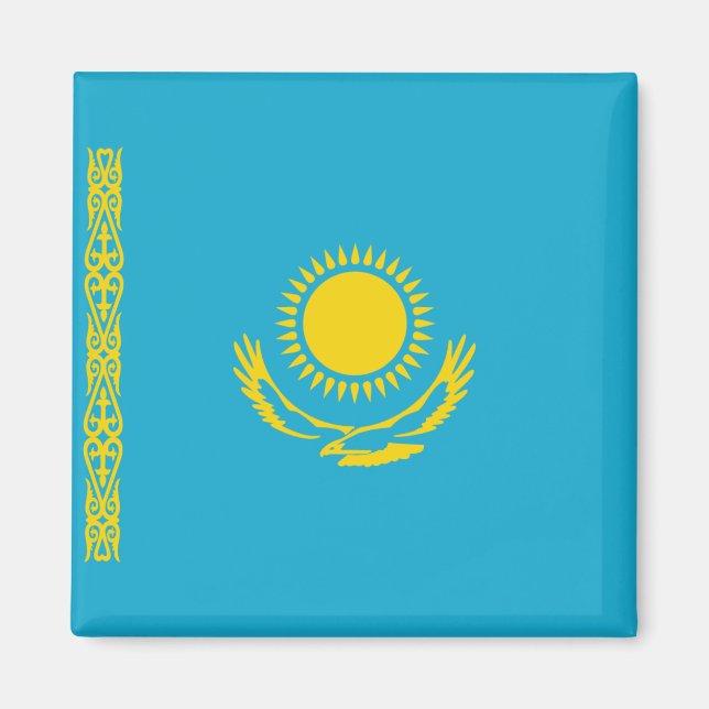 Aimant à drapeau du Kazakhstan (Devant)