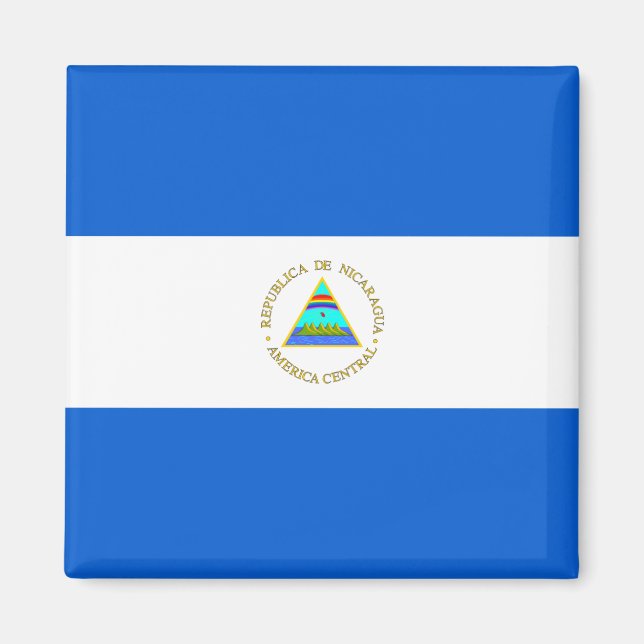 Aimant à drapeau du Nicaragua (Devant)