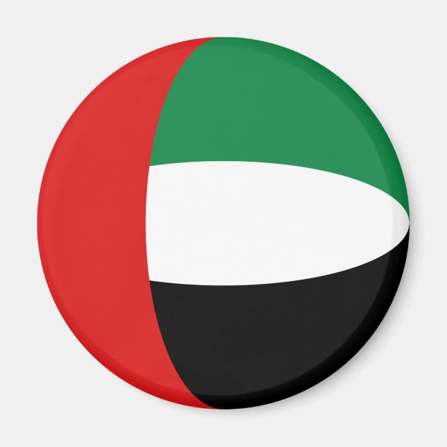 Aimant à drapeau Fisheye des Émirats arabes unis (Devant)