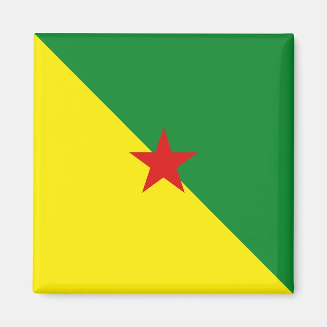 Aimant à drapeau Guyane (Devant)