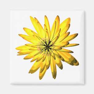 aimant à fleurs jaunes