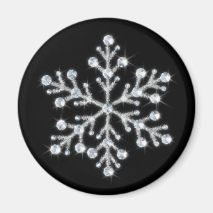 Aimant à flocon de neige en cristal