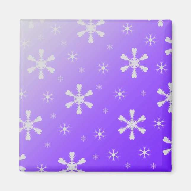 Aimant à flocon de neige pourpre (Devant)