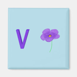 Aimant à frigo violet