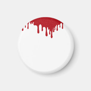 Aimant à goutte rouge tomate modifiable – Style mi