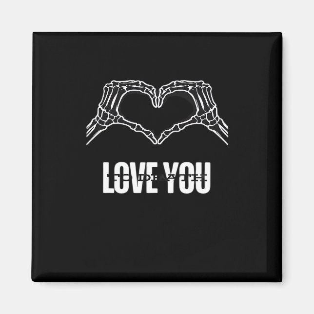 Aimant À la mort - Skeleton Heart Mains Classique (Devant)