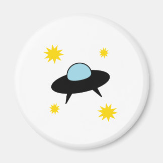 Aimant À l'OVNI lunaire rétro