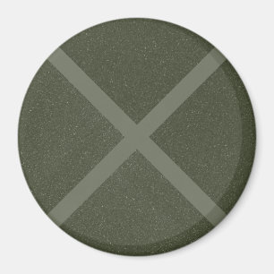 Aimant à motif croisé vert mousse