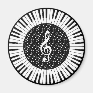 Aimant à motif de cercle de touches de piano