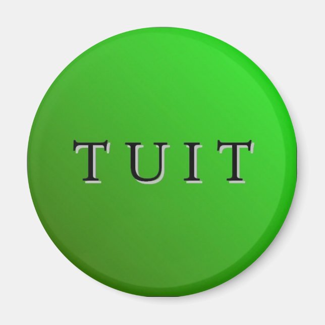 Aimant à nuance ronde verte (Devant)