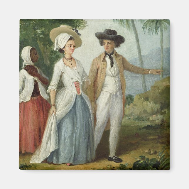 Aimant A Planter and his Wife, Attaché par un serviteur,  (Devant)