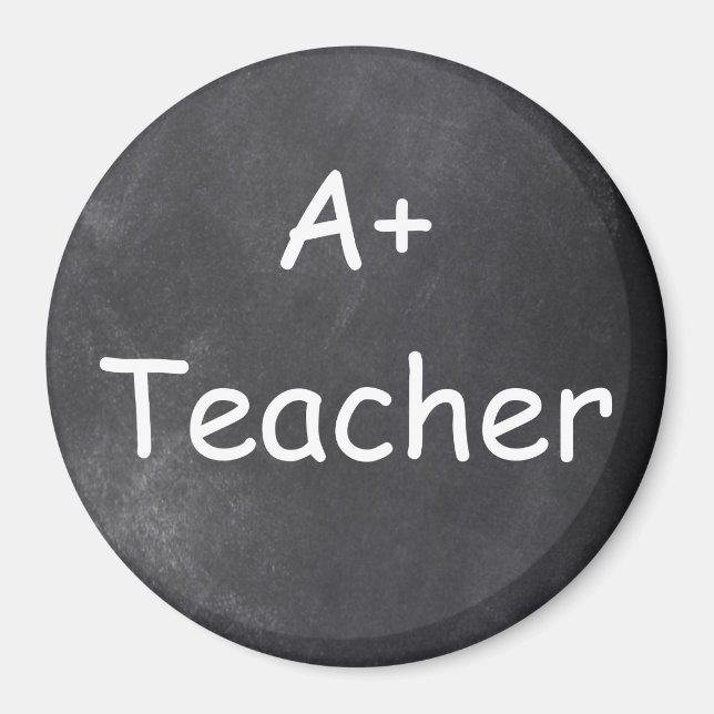 Aimant A plus Teacher Chalkboard Design Venin Idea (Devant)