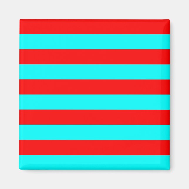 Aimant à rayures rouges (Devant)