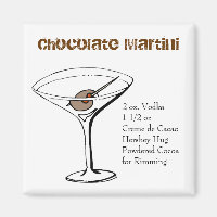 Aimant à recette de martini au chocolat