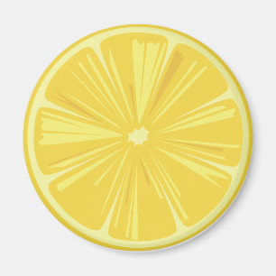 Aimant A Slice of Yellow Lemon