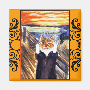 Aimant à spoof de chat, le cri d'Edvard Munch