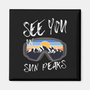 Aimant À Sun Peaks Vacation Ski Goggings