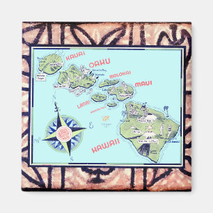 Aimant à tapa hawaïen