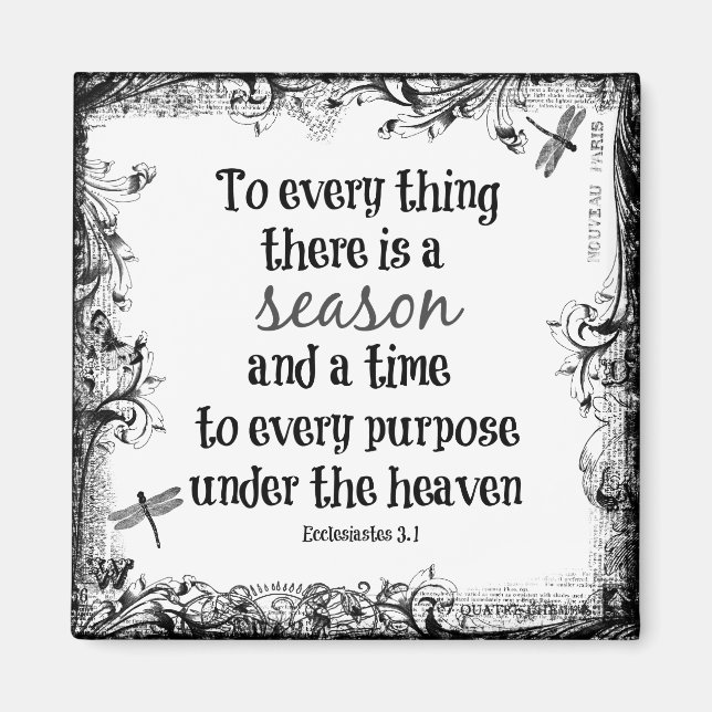 Aimant À tout il ya une saison Bible Verse (Devant)