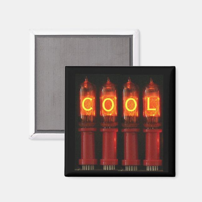 Aimant à tube Nixie personnalisable (Recto/Verso)