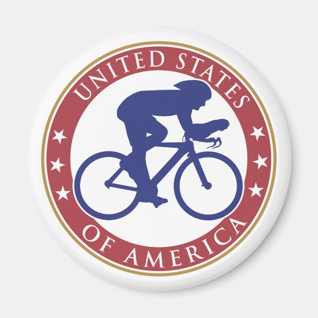 Aimant à vélo USA (Devant)