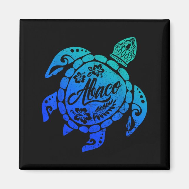 Aimant Abaco Tribal Sea Turtle Bahamas Beach Vacation  (Devant)