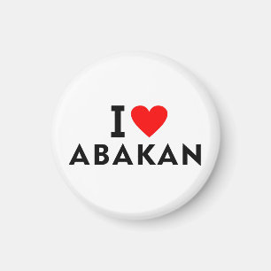 Aimant Abakan Russie ville amour coeur comme voyage