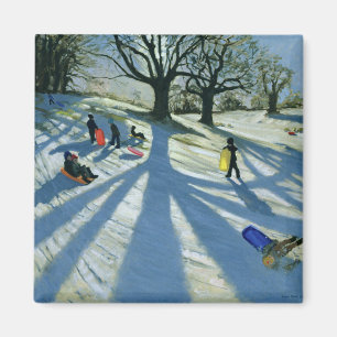 Aimant Abbaye Derby de Sledgers Calke de neige d'arbre