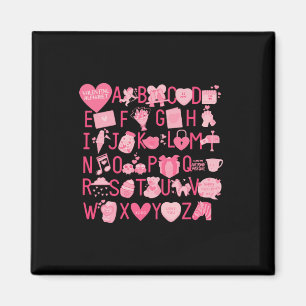 Aimant Abc Alphabet Amour À Vous La Saint-Valentin Enseig