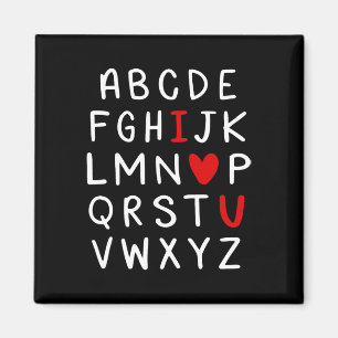 Aimant Abc Alphabet Je T'Aime Professeur D'Anglais Saint-
