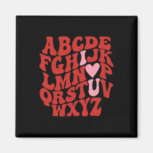 Aimant Abc Alphabet Je T'Aime Professeur D'Anglais Saint-